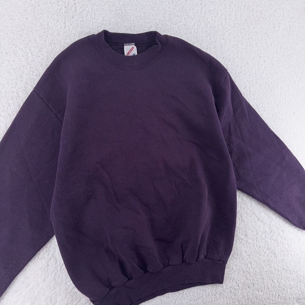 vintage 90s BLANK‎ PURPLE JERZEES CREWNECK SWEATSHIRT SMALL